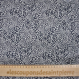 Starry night printed silk satin with midnight blue background