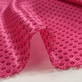 Silk satin printed squares of fuchsia flowers