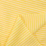 Fine woven-dyed striped cotton 6mm lemon background
