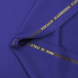 100% wool Super 110's sapphire blue tailoring fabric