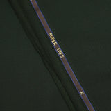 100% wool Super 110's forest green suit fabric