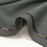 100% wool Super 110's mouse gray suit fabric
