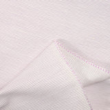 Dyed woven cotton striped purple white background