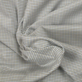 Dyed-woven cotton poplin with brown checks and white background