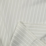 Striped dyed-woven cotton poplin 11mm light gray