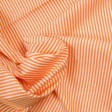 Striped dyed-woven cotton poplin 3mm tangerine