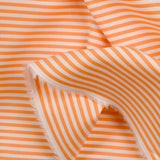 Striped dyed-woven cotton poplin 3mm tangerine