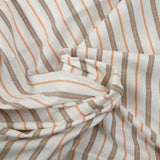 Camel striped dyed cotton with white background