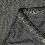 Gray herringbone wool blend suit fabric