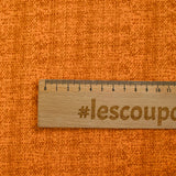 Printed cotton with dark orange background