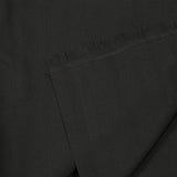 Barbara heat-bonded polyviscose twill crepe black