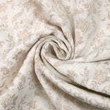 Ecru Amandine velvet brocade