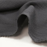 Petrol gray double gauze