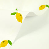 Cotton printed lemon white background