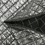 Silver quilted black background