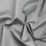 Gray satin cotton poplin