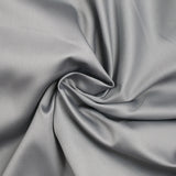 Gray satin cotton poplin