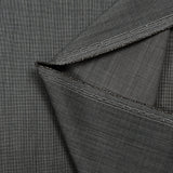 Fancy ecru, anthracite and brown wool blend suit fabric