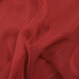 100% plain silk muslin in brick red