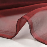100% plain silk muslin burgundy changing to black