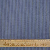 Barbo algodón lino rayas lurex dorado fondo azul