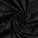 Black sequined crinkled velvet jersey