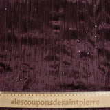 Crinkled velvet jersey with plum sequins