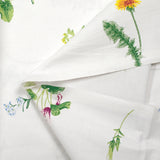 Cotton poplin printed flower collection white background