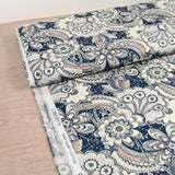 Coton liberty ® Firework Garden bleu au mètre
