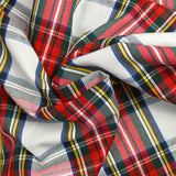 Polyviscose gabardine woven dyed checkered white background