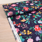 Coton liberty ® Doreen June fond marine au mètre