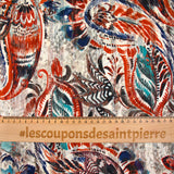 Printed muslin satin opera stripe brown gray background