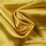 Yellow gold polyester satin crepe
