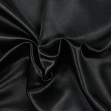 Black satin back crepe