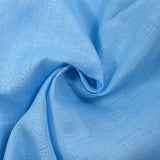 100% Light sky blue linen