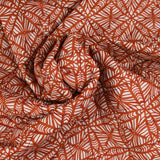Double-sided quilted cotton Amayra camel and garnet per meter