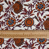 Coton matelassé double face Jiya marron au mètre
