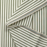 Rudy woven-dyed cotton striped 3 mm khaki white background