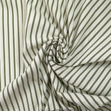 Rudy woven-dyed cotton striped 3 mm khaki white background