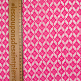Indian cotton printed Bangalore pink white background