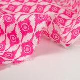 Indian cotton printed Bangalore pink white background