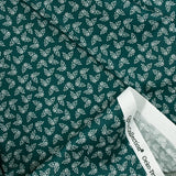Cotton poplin printed holly green background