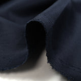 Navy blue satin cotton poplin