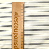Black striped woven-dyed polycotton, ecru background