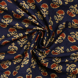 Indian cotton printed Jhansi navy background