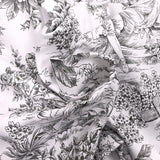 Piqué de coton toile de jouy noir