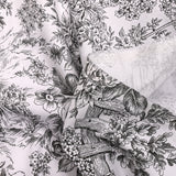 Piqué de coton toile de jouy noir