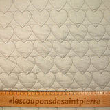 Coton matelassé envers double gaze cœur grège