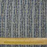Carmen tweed mezcla lana lúrex beige y azul plata