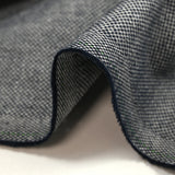Cotton basketweave checkerboard effect light gray and navy